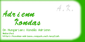 adrienn kondas business card
