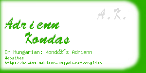 adrienn kondas business card